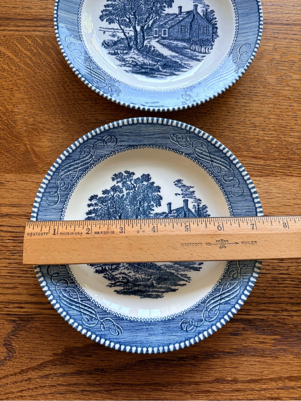 Vintage Currier & Ives Washington’s Birthplace set of three plates- ~7.25 inches - Picture 11 of 15